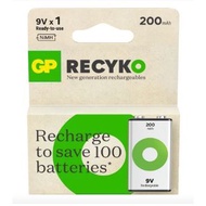 GP ReCyko 9V Rechargeable battery 200mAh (1 battery pack)