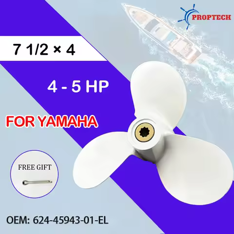 Outboard Motor Propeller For YAMAHA Fit 7 1/2*4 inch 4hp 5hp Aluminum Screw 3 Blade 9 Spline Boat Sh