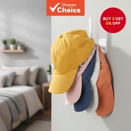 1pc Hat Hanger with Adhesive Hooks, Baseball Cap Rack, Wall Mount Hat Organizer, No Drill Closet Doo