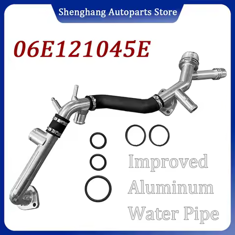 06E121045E Aluminum Engine Coolant Water Pipe Antifreeze Hard Water Pipe 06E121045R For Audi A6 C6 A