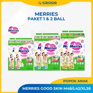 Merries Pants Good Skin M48/L42/XL38 BabyPopok Pants Type Pack 1 & 2 Balls Merries Pants XL Merries 