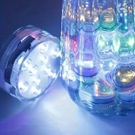 1 ชิ้น ไฟ LED ใต้น้ำกลม - ประดับสีหลากหลาย เหมาะสำหรับสระว่ายน้ำเหนือพื้น ไฟน้ำประดับ ไฟใต้น้ำ LED ส