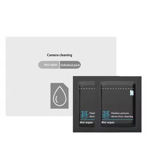 VSGO V-T01E Lens Cleaning Wet Wipes 60pcs Pre-moistened with Individual Pack for Lens,Glasses V-T01E