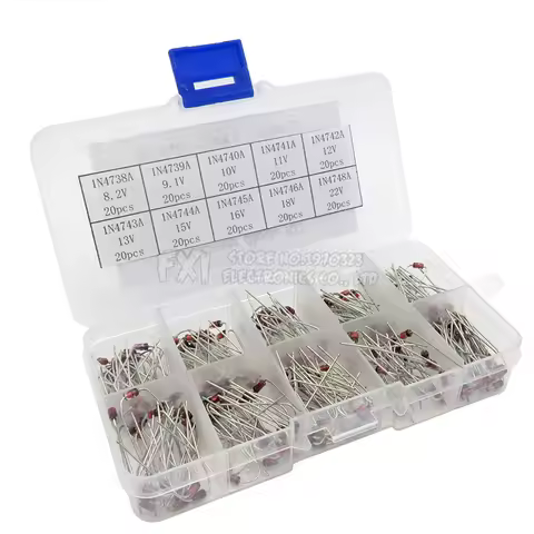 10Values*20PCS Zener Diode Assortment hjxrhgal diy kit Electronic set pack 8.2V 9.1V 10V 11V 12V 13V