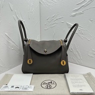 98新 Hermes/愛馬仕 lindy26 錫器灰