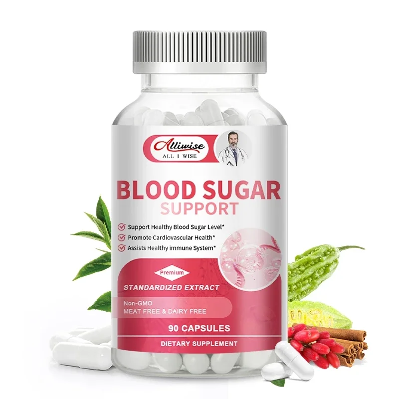 Alliwise​ Blood Sugar Support 800Mg(90Cps)-ลดระดับ​น้ำตาล​ รองรับระดับน้ำตาลให้ปกติด้วย อบเชย,มะระ,โ