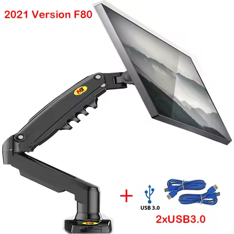 F80 Gas Spring 17-30 inch Desktop LED LCD Monitor Mount Holder Arm Ergonomic Gas Strut Flexi Mount L