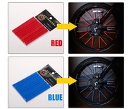 12pcs Bicycle Wheel Spokes Reflective Sticker Safety Warning Safety Light Night Cycling Bicycle Reflector Bike Accessories