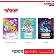 Advance Composition Notebook 80lvs with plastic jacket (random designs)