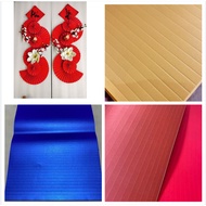 Red velvet paper folded with folded fan, size 52x80cm