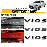 MTTO Toyota New Vios 2023 Exterior Car Rear VIOS Logo Emblem Cover Accessories