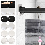 EUCALYTUSMY 2pcs Shower Curtain Rod Wall Adhesive Screw Fixation No Drilling Stick Durable Tension H