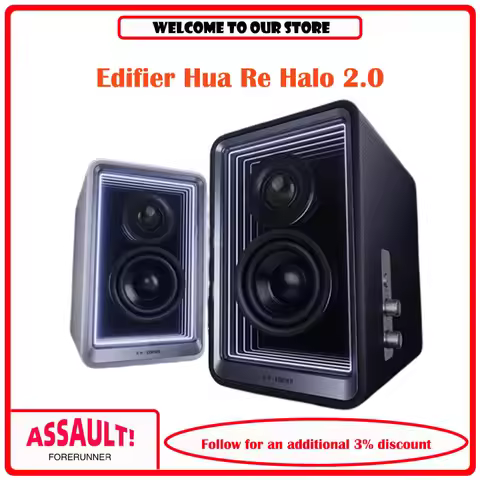 EDIFIER Spend Again Halo 2.0 Abyss Mirror Monitor Speaker Desktop Bluetooth Desk Stand Audio Heavy B