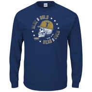 Smack Apparel Notre Dame Football Fans. Blue and Gold Til I'm Dead and Cold. Navy T Shirt (Sm-5X)