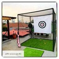Golf net driving mat 2 x 2 x full set iron pipe2M