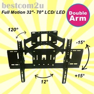 🔥 Full Motion Adjustable 32 - 80 Inch Double Arm Swivel Wall Mount TV Bracket (32 TV Wall Mount Bracket)