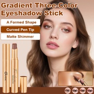 Matte shimmer gradient three-color eyeshadow stick