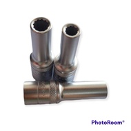 MATA TEKIRO Deep Wall Socket 1/2'' 21mm 6PT Tekiro Long Socket Bit 21 mm