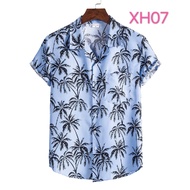 Hawaii shirt men beach shirt polo collar short sleeve shirt baju kolar polo lelaki baju kemeja lenga