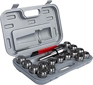 R8 ER40 Collet Holder Chuck Kit with 15 PCS ER40 Collets, R8 End Mill Collet Set