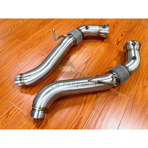 KUNGFU PERFORMANCE 3.5'' SS304 Decat Racing Downpipe For Mcla ren 12c 570S 570GT 600LT 650S 675LT 3.