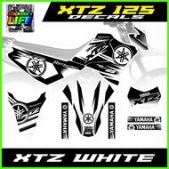 ◹ ✧ ✢ XTZ 125 Decals Full body Sticker SET (with FREEBIES) XTZ BLUE/WHITE