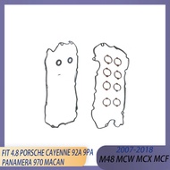 Engine Valve Cover Gasket Set Fit 4.8T V8 M48 GAS For Porsche CAYENNE 10-16 92A 07-10 9PA PANAMERA 0