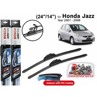 Bosch Aerotwin Retrofit U Hook Wiper Set for Honda Jazz GD 1st Gen (24"/14")