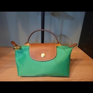 Longchamp 綠 迷你尼龍包 手提包 化妝包