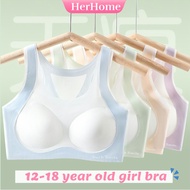 【4pcs】12-18 year old girls' bra sports bra fixed children's seamless underwear vest suitable for stu
