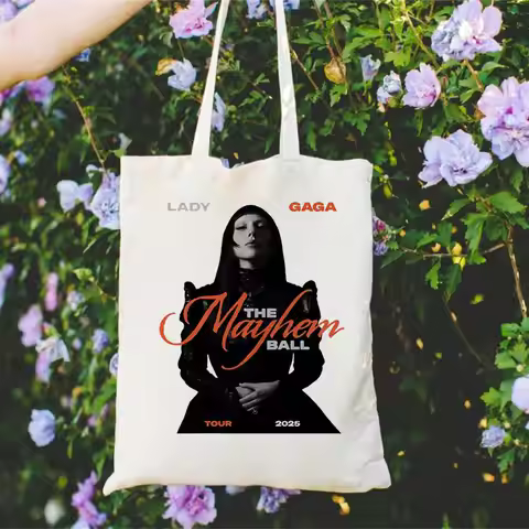 Lady Gaga Mayhem Canvas Tote Bags Insulated Multipurpose Fashionable Sustainable Wholesale Promotes 