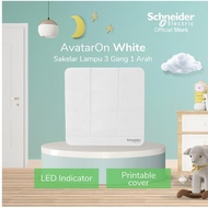 Nero House - Schneider Electric Avataron White Light - 3 Gang 1 Way