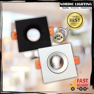 Nordic Lighting Eyeball Flat Design Black / White Casing Only With GU10 Spotlight Case Holder Downlight Lampu (602S)