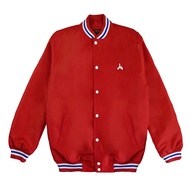 KIZARU X JACK GILMER Varsity Jaket Pomme Merah