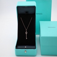 Tiffany蒂芙尼keys玫瑰金豬鼻滿鑽鑰匙項鍊