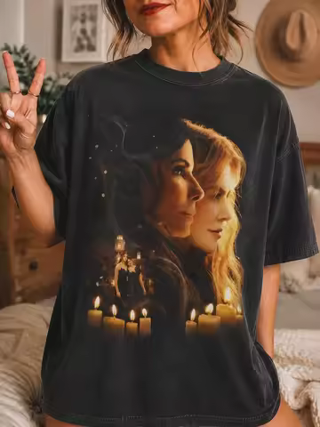 The Owens Sisters Practical Magic Movie Poster T-Shirt — Witches, Candles & Vintage, Witchy Hallowee