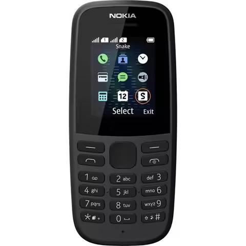 Nokia 105 2019 Backup Phone 2SIM 3.5mm FM Radio Mini USB Charging LED Flashlight 800mAh Nokia Elderl