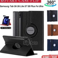 Case Samsung Tab S6 Lite Samsung Tab S7 Fe S7 S8 S7 S8 Plus S8 Ultra Flip Case Rotary Casing Book Cover Stand