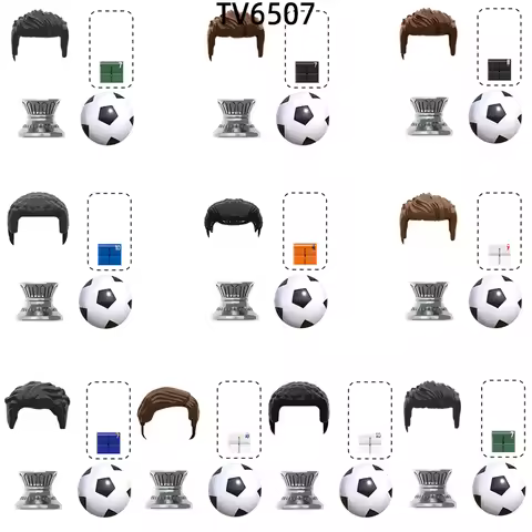 The Famous Football player Star Number 7 8 10 4 9 18 Model Blocks MOC Bricks Set Gifts Toys For Chil