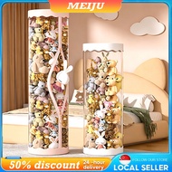 MEIJU LED Plush Doll Storage Box 90/120/150CM Toys Storage Bucket Transparent Cylinder PVC Doll Stor