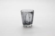 灰流紋厚底玻璃杯 75ml