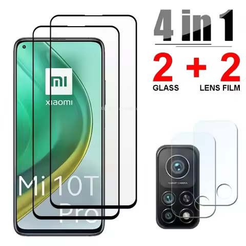 4 in 1 Protective Glass For Xiaomi Mi 10T Lite Mi 9 SE 9T Pro CC9 8 SE 10 T Screen Protector Lens Fo