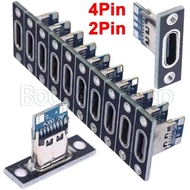 5/20Pcs USB 3.1 Type C Socket - With Screw fixing plate - Type-C USB Jack - Type-C 2Pin 4Pin Female 