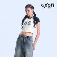 OXGN Antisocial Club 88 Raglan Graphic Slim Cropped T-Shirt For Women