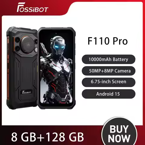 Fossibot F110 Pro 5G Rugged Smartphone 8GB+128GB 10000mAh Battery 50MP Dual Camera Android15 Outdoor