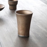 富士山 浮繪酒杯　銅器　高筒杯