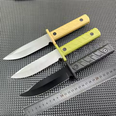 Z.0006 Heavy-duty Stainless Steel Fixed Blade Survival Knife - 8Cr13Mov Blade ABS Handle Portable ED
