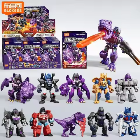 Blokees Transformers GV06 12PCS Optimus Prime Shockwave Soundwave Bumblebee Hot Rod Figurine Model B