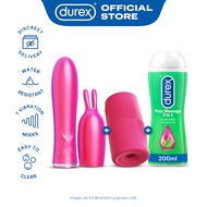Durex Play Masturbation Sleeve (Fleshlight) &amp; 2in1 Vibrator Toy + 2in1 Massage Lube 200ML Bundle | For Man &amp; Woman
