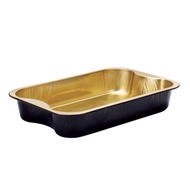 2080ml rectangular curved aluminium pan with flat opaque lid
